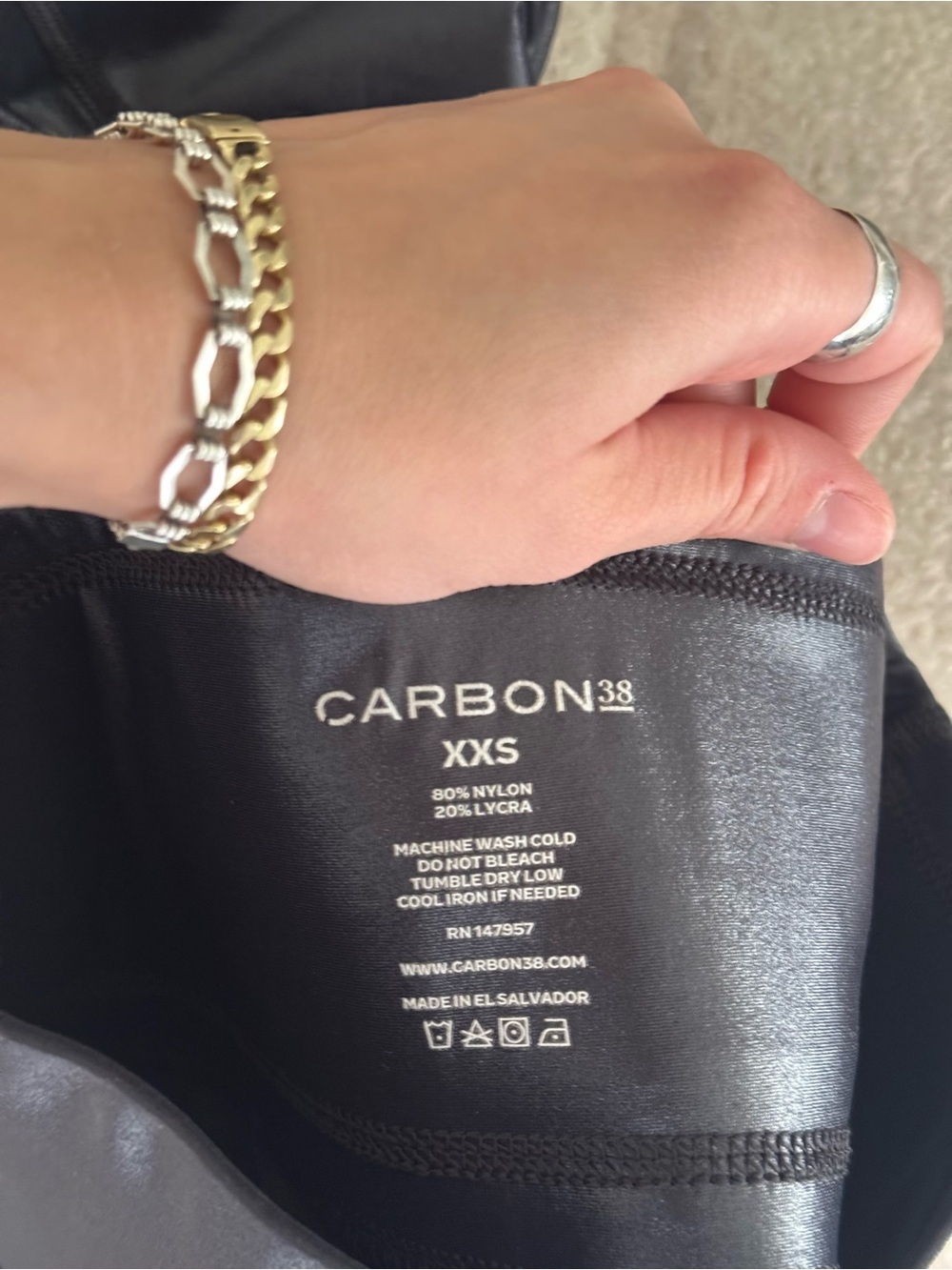 CARBON38 Black Legging in Takara Shine - Picture 9 of 9